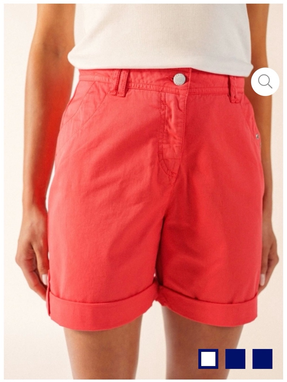 Saint James short Marie couleur, Coral Cuffed Shorts US 6